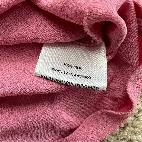 Eileen Fisher 100% Silk Pink Tank Top - Picture 4 of 4